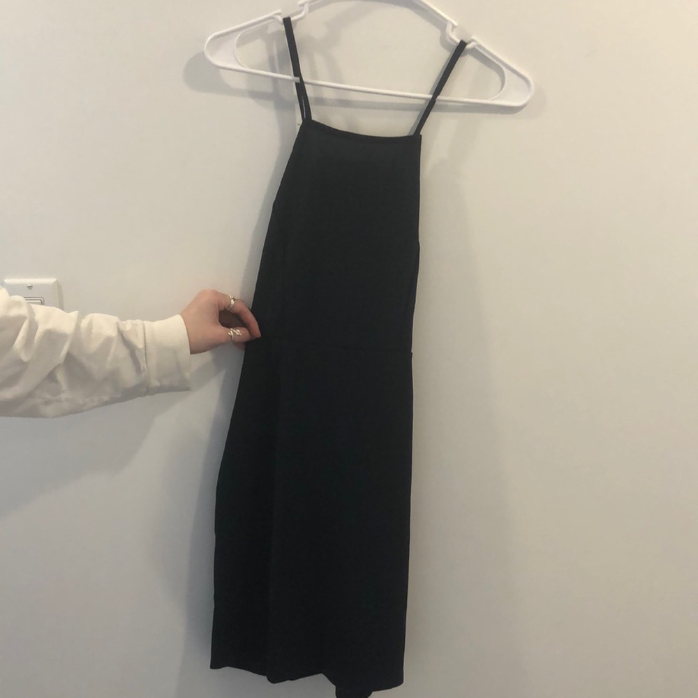 Navy blue scolloped dress
